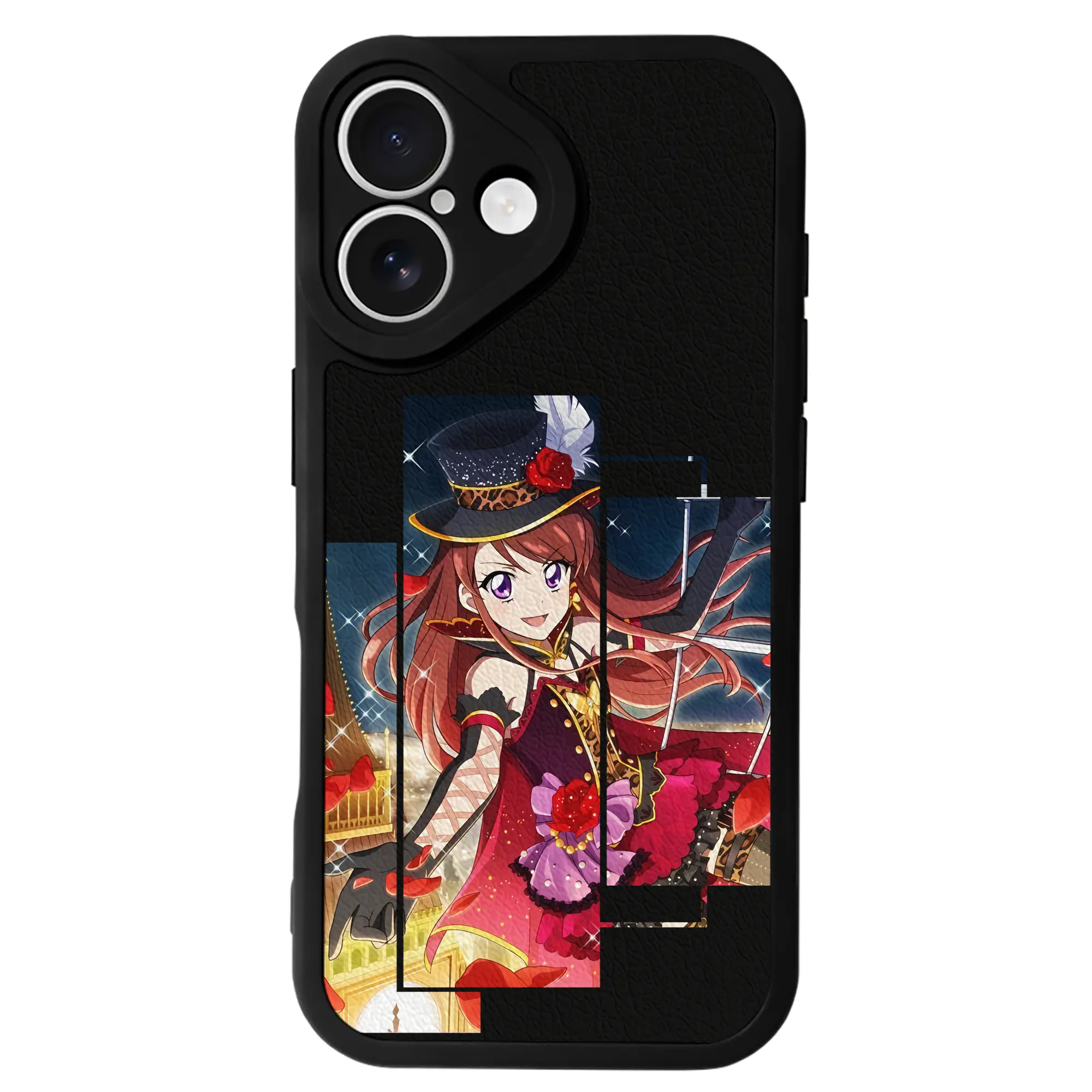 アイカツ グッズ 紫吹 蘭 - IPhone 16シリーズ対応 ・ シリコンスマホケース ・ レザー調 ・ 高精度フィット ・ 耐衝撃 ・ ワイヤレス充電対応 ・ 精密カット